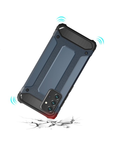 Hybrid Armor šarvuotas hibridinis dėklo dangtelis, skirtas Samsung Galaxy A72 4G sidabras