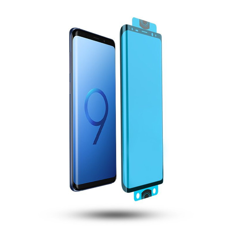 3D Edge Nano Flexi Glass Stiklo plėvelė viso ekrano grūdintas stiklas su rėmeliu Samsung Galaxy S21 Ultra 5G Transparent