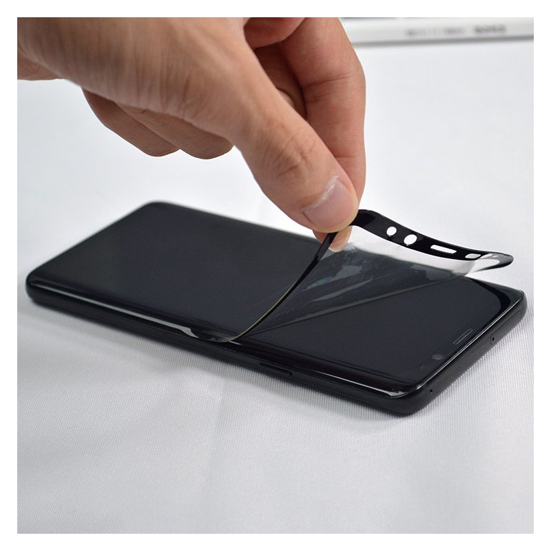 3D Edge Nano Flexi Glass Stiklo plėvelė viso ekrano grūdintas stiklas su rėmeliu Samsung Galaxy S21 Ultra 5G Transparent