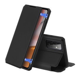 DUX DUCIS Skin X dėklo dėklo dangtelis su atvartu, skirtas Samsung Galaxy A72 4G juodas