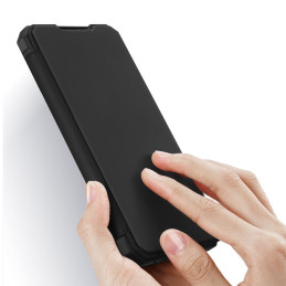 DUX DUCIS Skin X dėklo dėklo dangtelis su atvartu, skirtas Samsung Galaxy A72 4G juodas