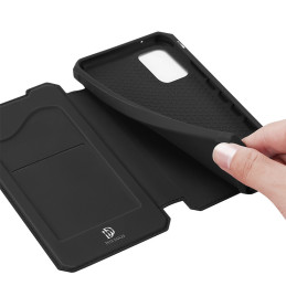 DUX DUCIS Skin X dėklo dėklo dangtelis su atvartu, skirtas Samsung Galaxy A72 4G juodas