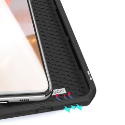 DUX DUCIS Skin X dėklo dėklo dangtelis su atvartu, skirtas Samsung Galaxy A72 4G juodas