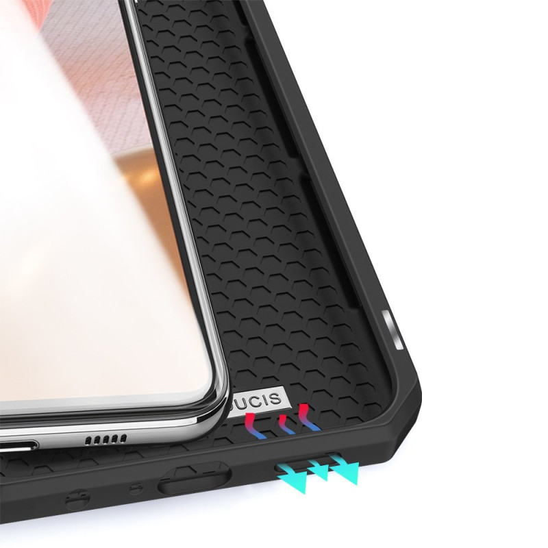 DUX DUCIS Skin X dėklo dėklo dangtelis su atvartu, skirtas Samsung Galaxy A72 4G juodas