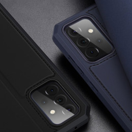 DUX DUCIS Skin X dėklo dėklo dangtelis su atvartu, skirtas Samsung Galaxy A72 4G juodas