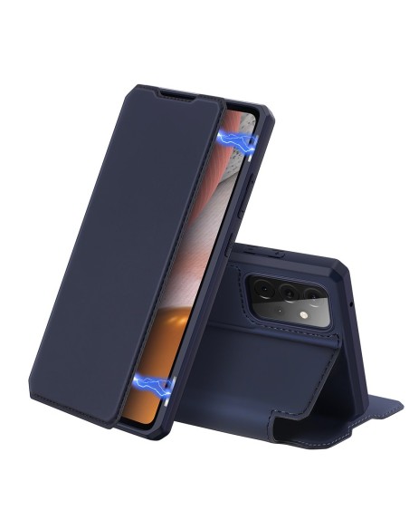 DUX DUCIS Skin X dėklo dėklo dangtelis su atvartu, skirtas Samsung Galaxy A72 4G mėlynai DUX DUCIS Skin X dėklo dėklo dangtelis su atvartu, skirtas Samsung Galaxy A72 4G mėlynai