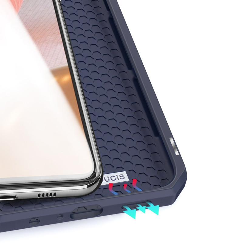 DUX DUCIS Skin X dėklo dėklo dangtelis su atvartu, skirtas Samsung Galaxy A72 4G mėlynai
