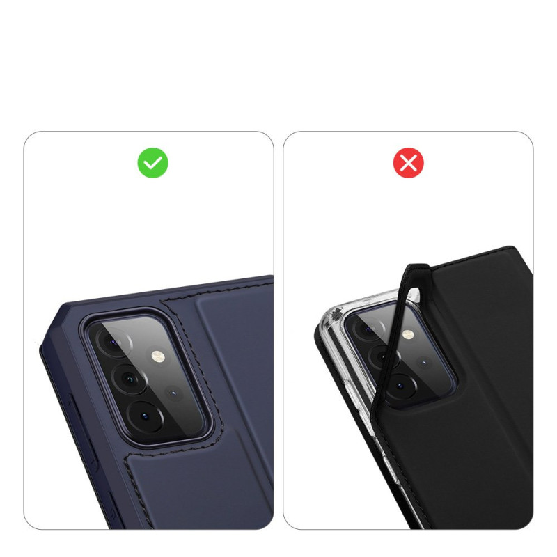 DUX DUCIS Skin X dėklo dėklo dangtelis su atvartu, skirtas Samsung Galaxy A72 4G mėlynai