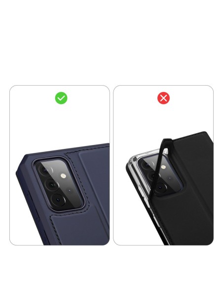 DUX DUCIS Skin X dėklo dėklo dangtelis su atvartu, skirtas Samsung Galaxy A72 4G mėlynai DUX DUCIS Skin X dėklo dėklo dangtelis su atvartu, skirtas Samsung Galaxy A72 4G mėlynai