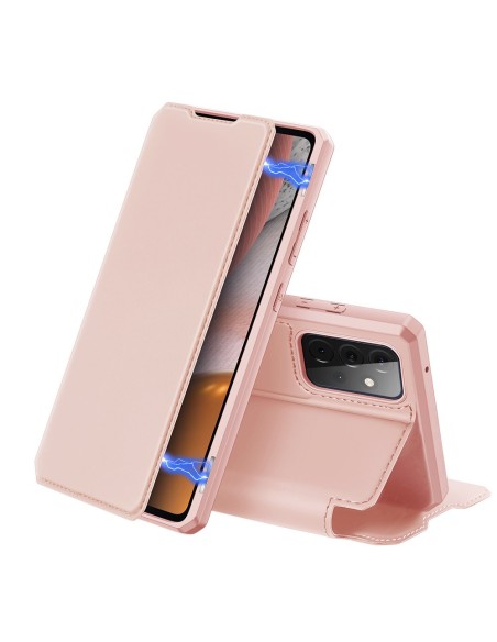 DUX DUCIS Skin X dėklo dėklo dangtelis su atvartu, skirtas Samsung Galaxy A72 4G rožinė DUX DUCIS Skin X dėklo dėklo dangtelis su atvartu, skirtas Samsung Galaxy A72 4G rožinė