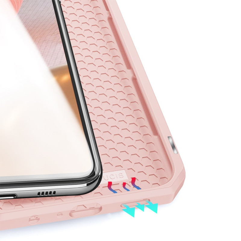 DUX DUCIS Skin X dėklo dėklo dangtelis su atvartu, skirtas Samsung Galaxy A72 4G rožinė