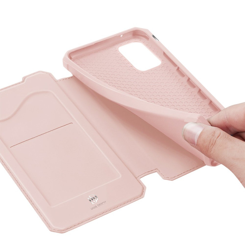 DUX DUCIS Skin X dėklo dėklo dangtelis su atvartu, skirtas Samsung Galaxy A72 4G rožinė