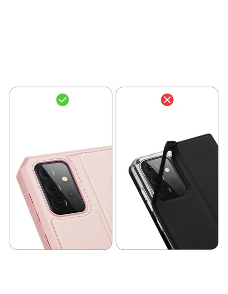 DUX DUCIS Skin X dėklo dėklo dangtelis su atvartu, skirtas Samsung Galaxy A72 4G rožinė DUX DUCIS Skin X dėklo dėklo dangtelis su atvartu, skirtas Samsung Galaxy A72 4G rožinė
