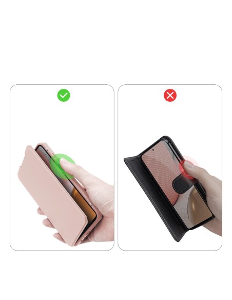 DUX DUCIS Skin X dėklo dėklo dangtelis su atvartu, skirtas Samsung Galaxy A72 4G rožinė DUX DUCIS Skin X dėklo dėklo dangtelis su atvartu, skirtas Samsung Galaxy A72 4G rožinė