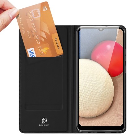 DUX DUCIS Skin Pro dėklo dėklo dangtelis su atvartu, skirtas Samsung Galaxy A02s EU juodas DUX DUCIS Skin Pro dėklo dėklo dangtelis su atvartu, skirtas Samsung Galaxy A02s EU juodas