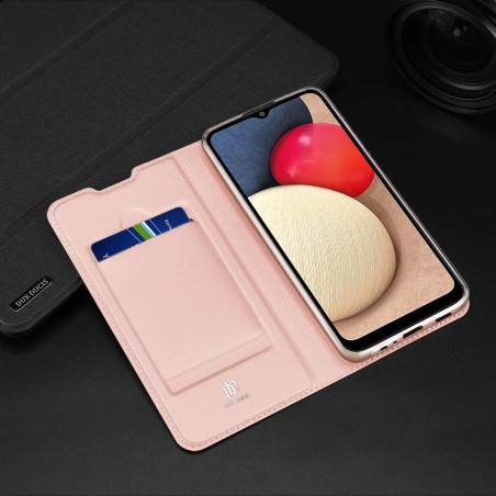 DUX DUCIS Skin Pro dėklo dėklo dangtelis su atvartu, skirtas Samsung Galaxy A02s EU juodas DUX DUCIS Skin Pro dėklo dėklo dangtelis su atvartu, skirtas Samsung Galaxy A02s EU juodas