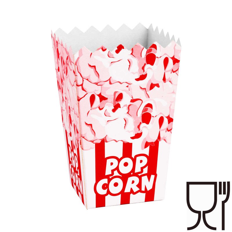 PopCorn kartoninė dėžutė 7x14,5x9cm MEDIUM 0,75L 100vnt.
