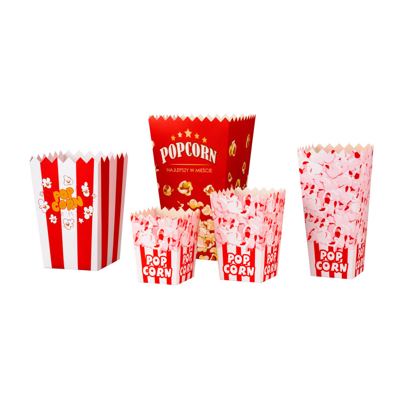 PopCorn kartoninė dėžutė 7x14,5x9cm MEDIUM 0,75L 100vnt.