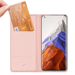 DUX DUCIS Skin Pro dėklo dėklo dangtelis su atvartu Xiaomi Mi 11 Pro rožinė