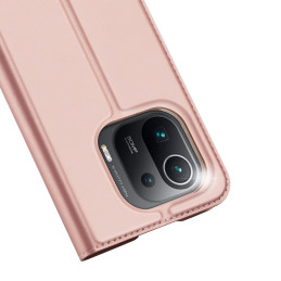 DUX DUCIS Skin Pro dėklo dėklo dangtelis su atvartu Xiaomi Mi 11 Pro rožinė