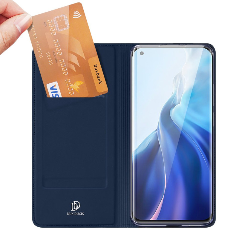 DUX DUCIS Skin Pro dėklo dėklo dangtelis su atvartu, skirtas Xiaomi Mi 11 blue