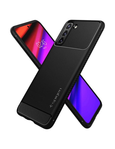 Spigen Rugged Armor dėklas, skirtas Samsung Galaxy S21 - matinė juoda Spigen Rugged Armor dėklas, skirtas Samsung Galaxy S21 - matinė juoda