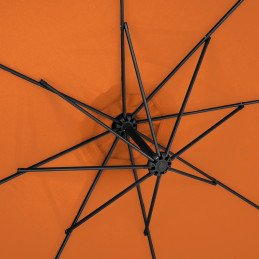 Sodo skėtis ant rankos, apvaliai pakreipiamas, sk. 300 cm oranžinės spalvos