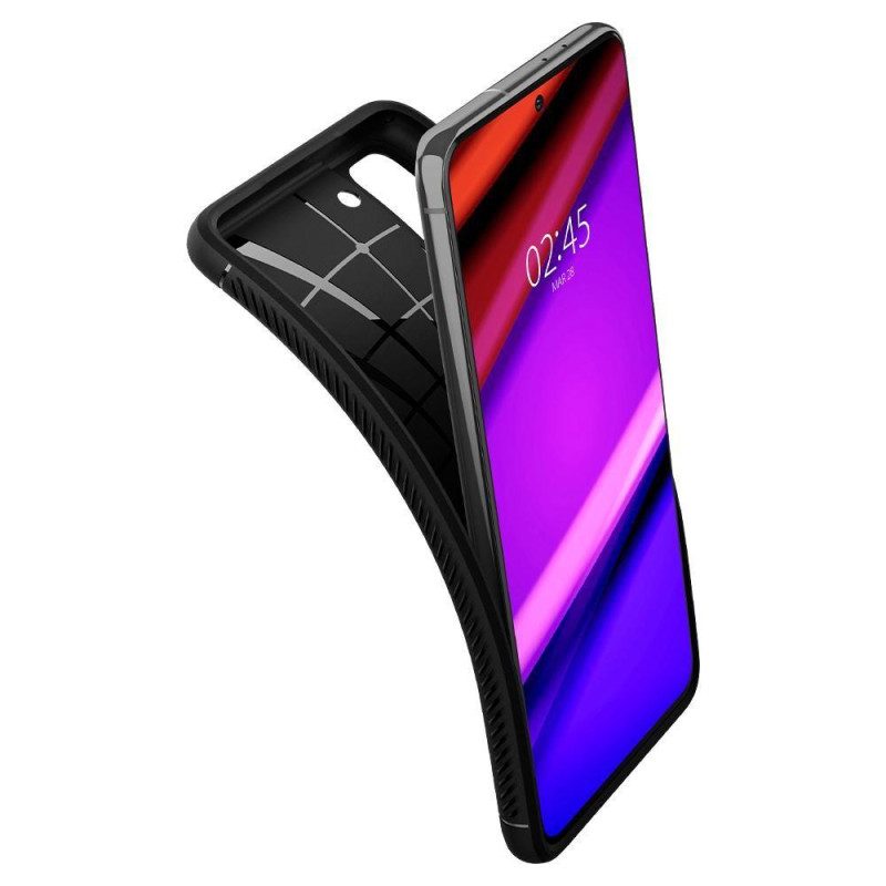 Spigen Rugged Armor dėklas, skirtas Samsung Galaxy S21 - matinė juoda