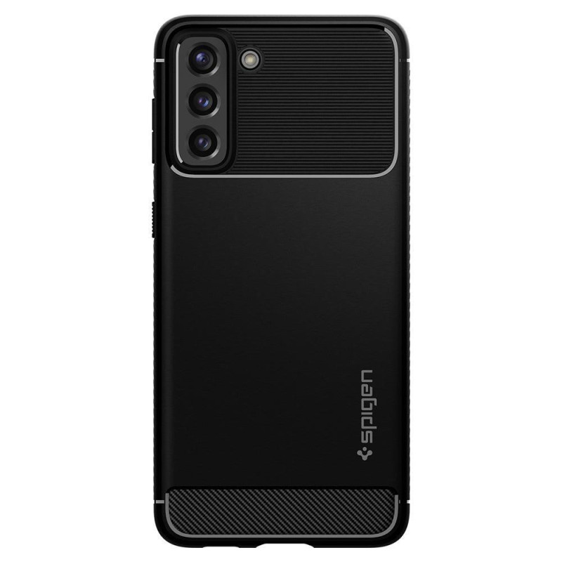 Spigen Rugged Armor dėklas, skirtas Samsung Galaxy S21 - matinė juoda