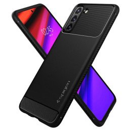 Spigen Rugged Armor dėklas, skirtas Samsung Galaxy S21 - matinė juoda