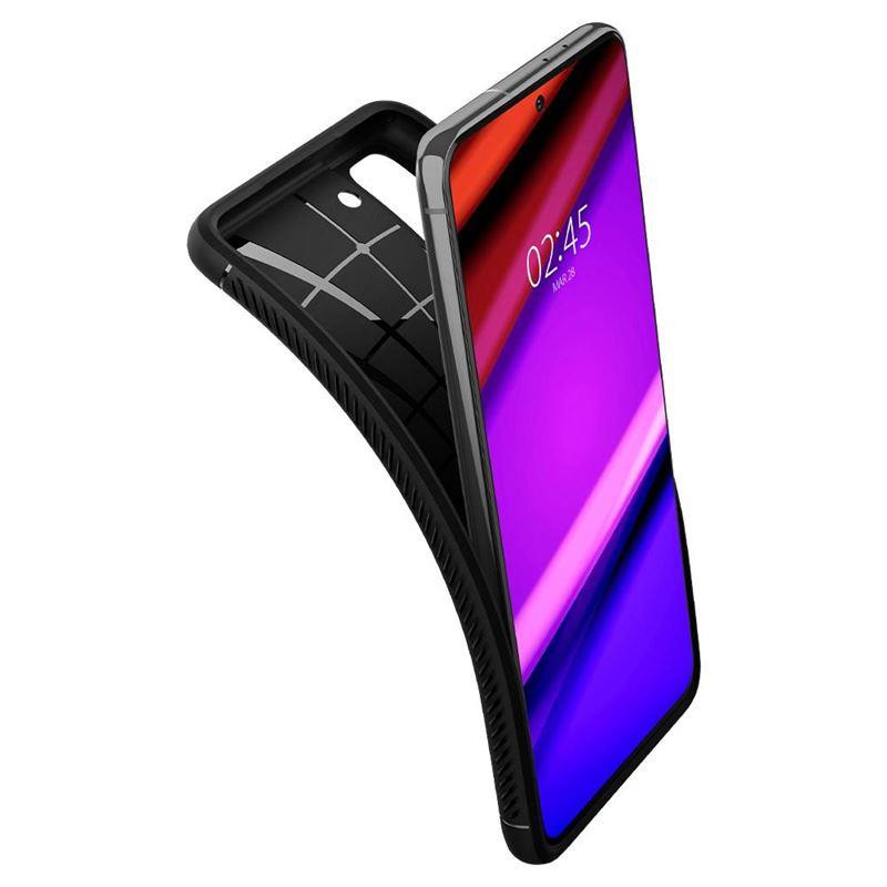 Spigen Rugged Armor dėklas, skirtas Samsung Galaxy S21 - matinė juoda