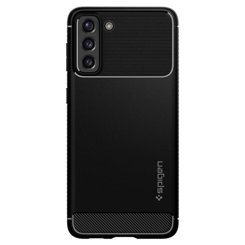 Spigen Rugged Armor dėklas, skirtas Samsung Galaxy S21 - matinė juoda