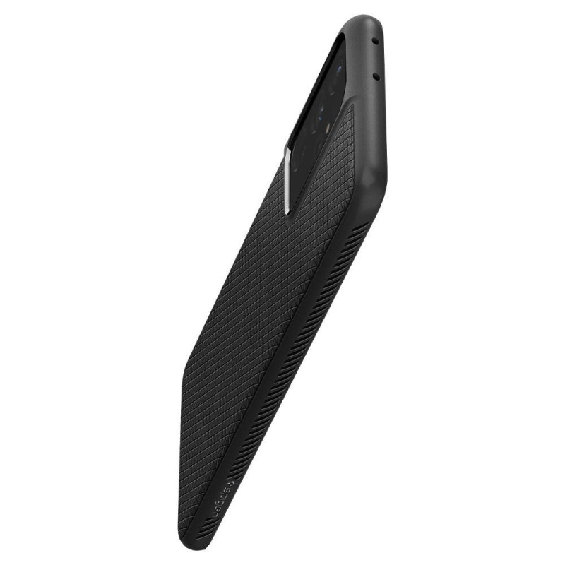 Spigen Liquid Air dėklas, skirtas Samsung Galaxy S21 Ultra - matinė juoda