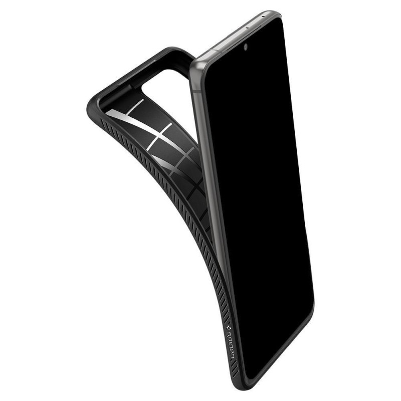Spigen Liquid Air dėklas, skirtas Samsung Galaxy S21 Ultra - matinė juoda