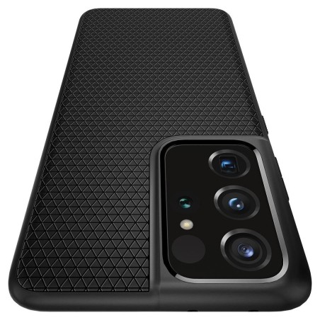 Spigen Liquid Air dėklas, skirtas Samsung Galaxy S21 Ultra - matinė juoda Spigen Liquid Air dėklas, skirtas Samsung Galaxy S21 Ultra - matinė juoda