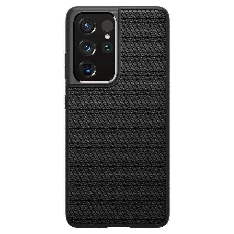 Spigen Liquid Air dėklas, skirtas Samsung Galaxy S21 Ultra - matinė juoda
