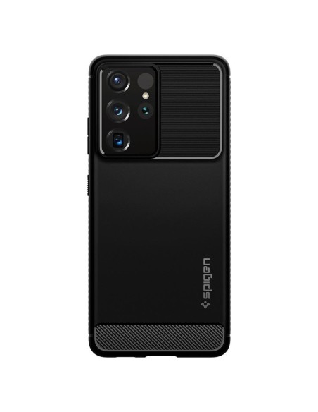 Spigen Rugged Armor dėklas, skirtas Samsung Galaxy S21 Ultra - matinė juoda Spigen Rugged Armor dėklas, skirtas Samsung Galaxy S21 Ultra - matinė juoda