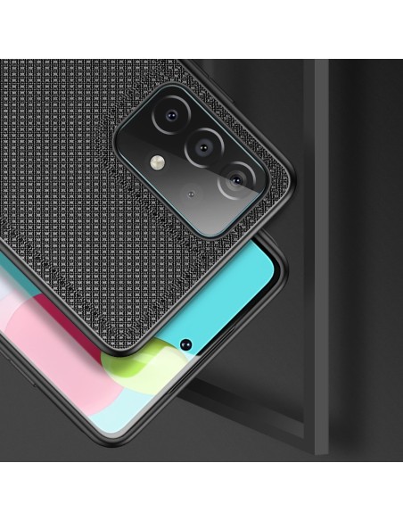 Dux Ducis Fino dėklo dangtelis, padengtas nailono medžiaga, skirtas Samsung Galaxy A72 4G juodas