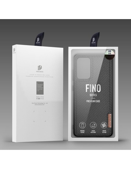 Dux Ducis Fino dėklo dangtelis, padengtas nailono medžiaga, skirtas Samsung Galaxy A72 4G juodas