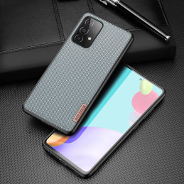 Dux Ducis Fino dėklo dangtelis, padengtas nailono medžiaga, skirtas Samsung Galaxy A72 4G pilkas