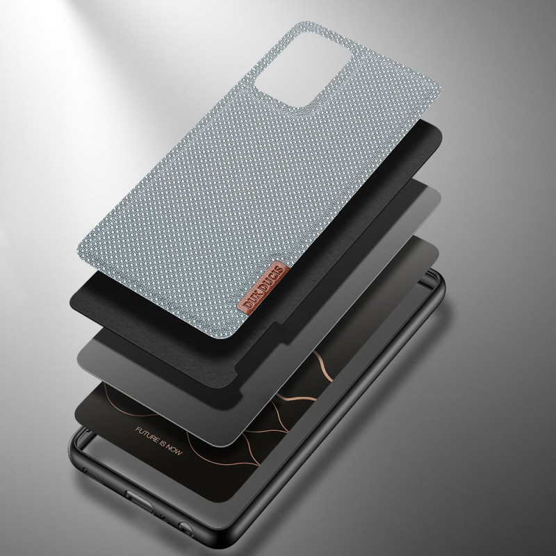Dux Ducis Fino dėklo dangtelis, padengtas nailono medžiaga, skirtas Samsung Galaxy A72 4G pilkas