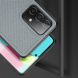 Dux Ducis Fino dėklo dangtelis, padengtas nailono medžiaga, skirtas Samsung Galaxy A72 4G pilkas