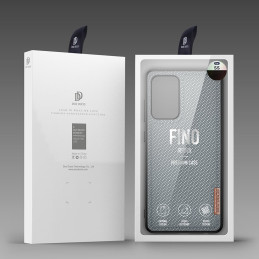Dux Ducis Fino dėklo dangtelis, padengtas nailono medžiaga, skirtas Samsung Galaxy A72 4G pilkas