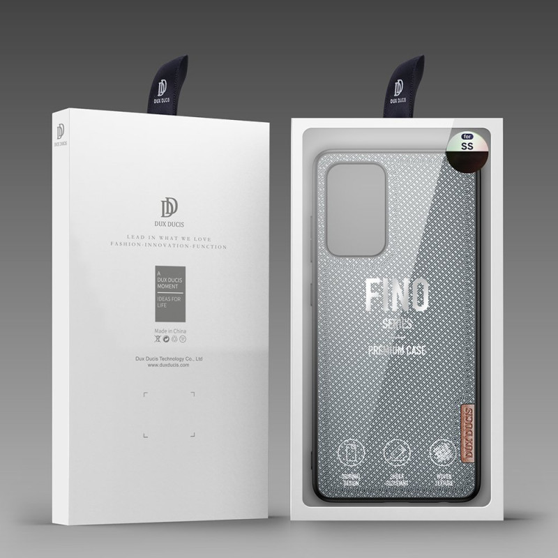 Dux Ducis Fino dėklo dangtelis, padengtas nailono medžiaga, skirtas Samsung Galaxy A72 4G pilkas