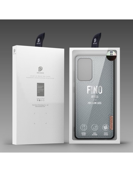 Dux Ducis Fino dėklo dangtelis, padengtas nailono medžiaga, skirtas Samsung Galaxy A72 4G pilkas Dux Ducis Fino dėklo dangtelis, padengtas nailono medžiaga, skirtas Samsung Galaxy A72 4G pilkas
