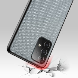 Dux Ducis Fino dėklo dangtelis, padengtas nailono medžiaga, skirtas Samsung Galaxy A72 4G pilkas
