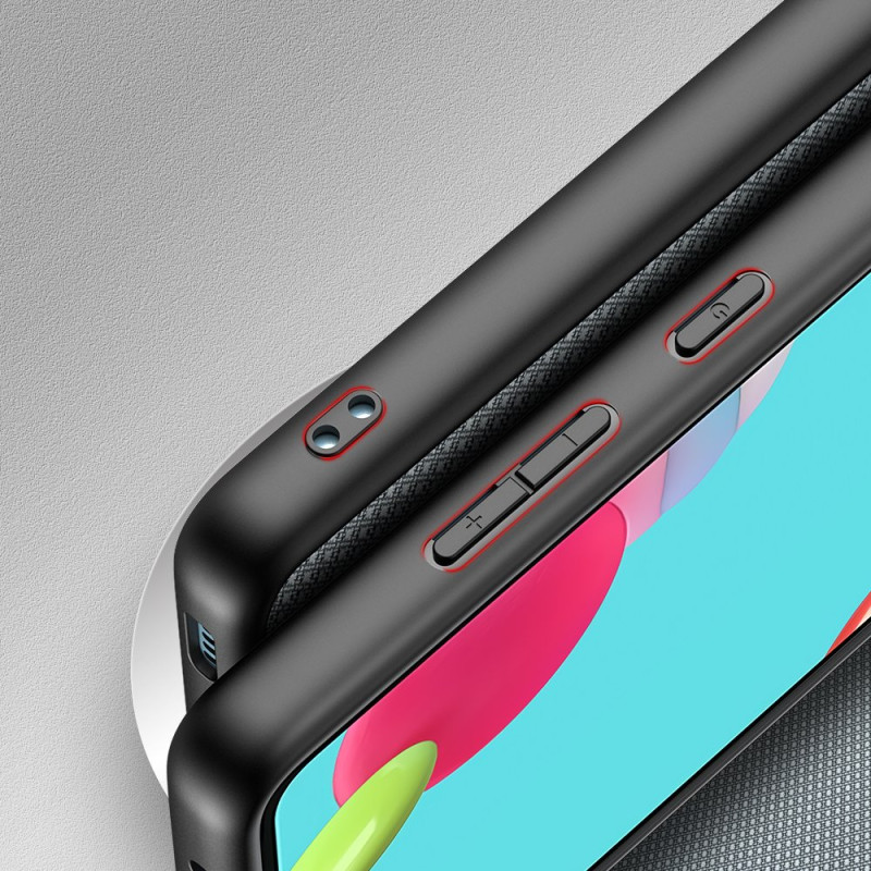 Dux Ducis Fino dėklo dangtelis, padengtas nailono medžiaga, skirtas Samsung Galaxy A72 4G pilkas