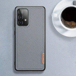 Dux Ducis Fino dėklo dangtelis, padengtas nailono medžiaga, skirtas Samsung Galaxy A72 4G pilkas