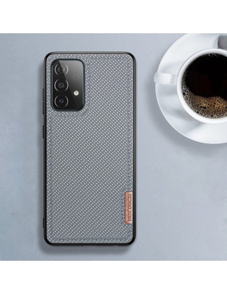 Dux Ducis Fino dėklo dangtelis, padengtas nailono medžiaga, skirtas Samsung Galaxy A72 4G pilkas Dux Ducis Fino dėklo dangtelis, padengtas nailono medžiaga, skirtas Samsung Galaxy A72 4G pilkas