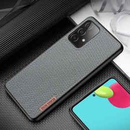 Dux Ducis Fino dėklo dangtelis, padengtas nailono medžiaga, skirtas Samsung Galaxy A72 4G pilkas